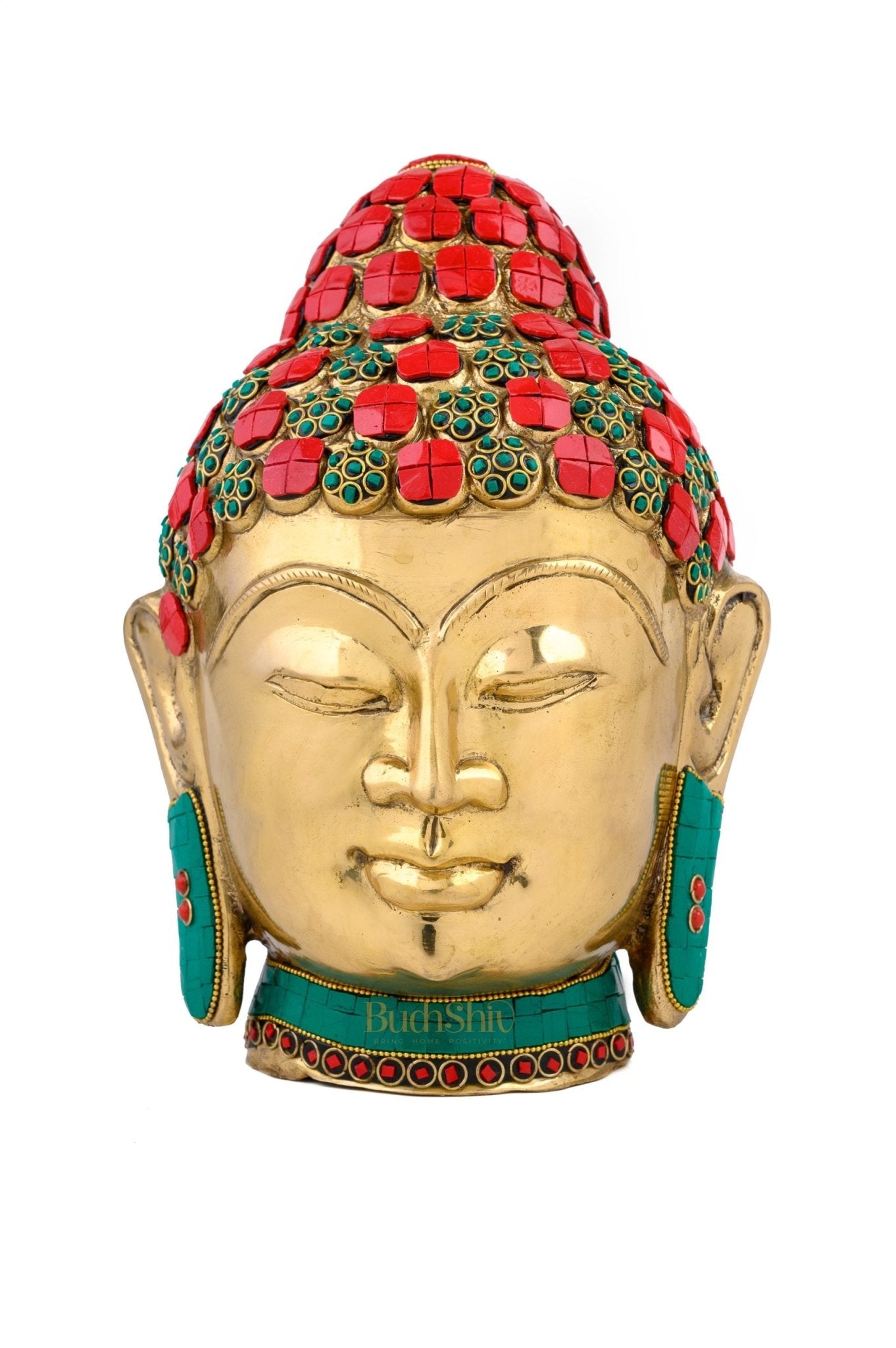 Buddha Head: Inspiring Self-Knowledge for Your Home - 11.5 Inches - Budhshiv.com