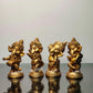 Buy Baby Ganesha Brass Idol Set of 4 - Golden | BudhShiv - Budhshiv.com