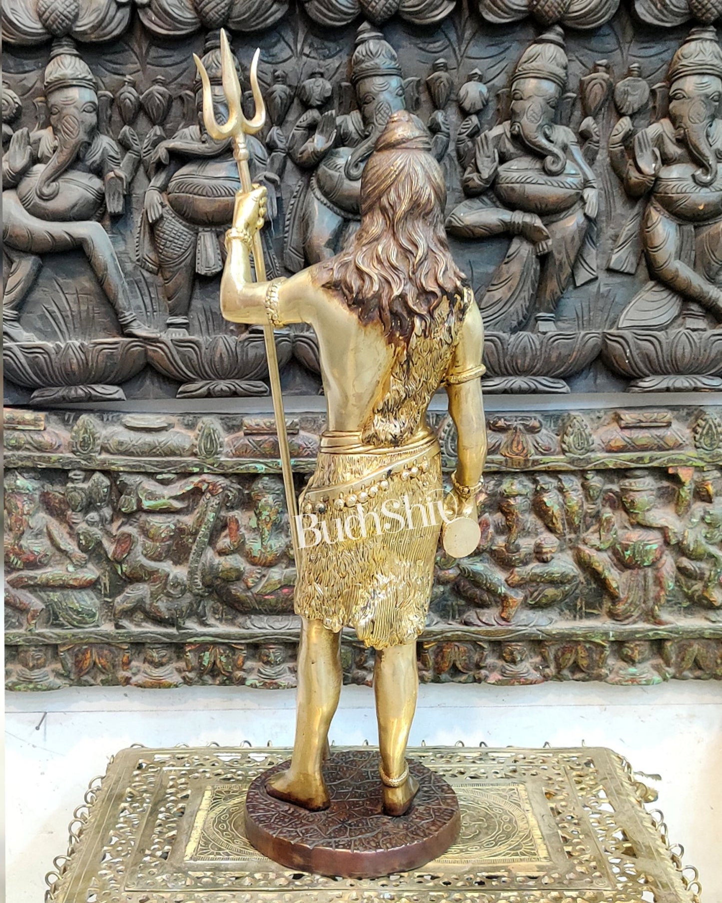 Buy Brass Fine Quality Standing Shiva Statue 23" Height - Budhshiv.com