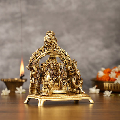 Complete Brass Ram Darbar Idol with All Brothers | Height 7 inch - Budhshiv.com