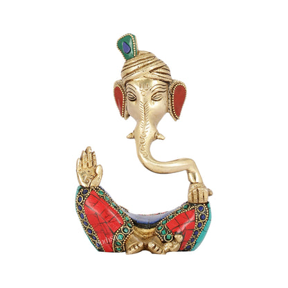 Contemporary Brass Pagadi Ganesha Idol | 7 inch - Budhshiv.com