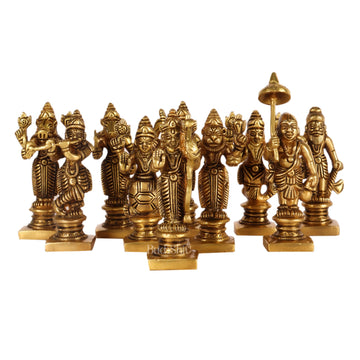 Dashavatar Brass idols 3 inch - Budhshiv.com