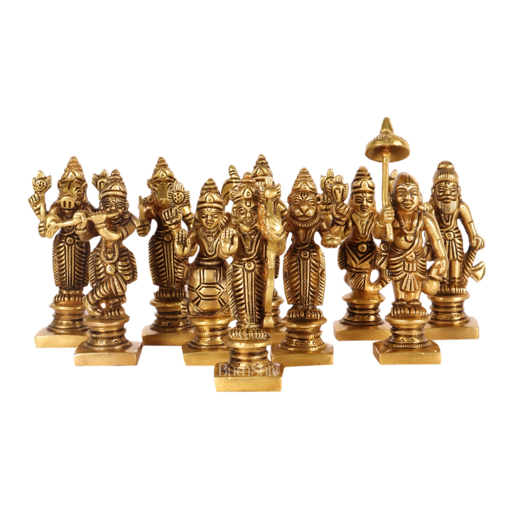 Dashavatar Brass idols 3 inch - Budhshiv.com