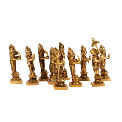 Dashavatar Brass idols 3 inch - Budhshiv.com