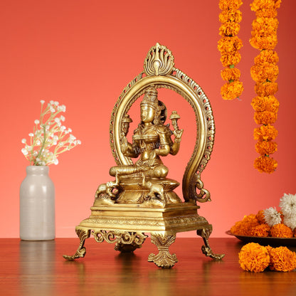 Divine Brass Lakshmi Idol 15 inch - Budhshiv.com