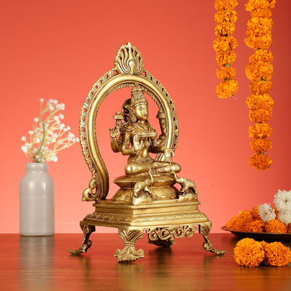 Divine Brass Lakshmi Idol 15 inch - Budhshiv.com