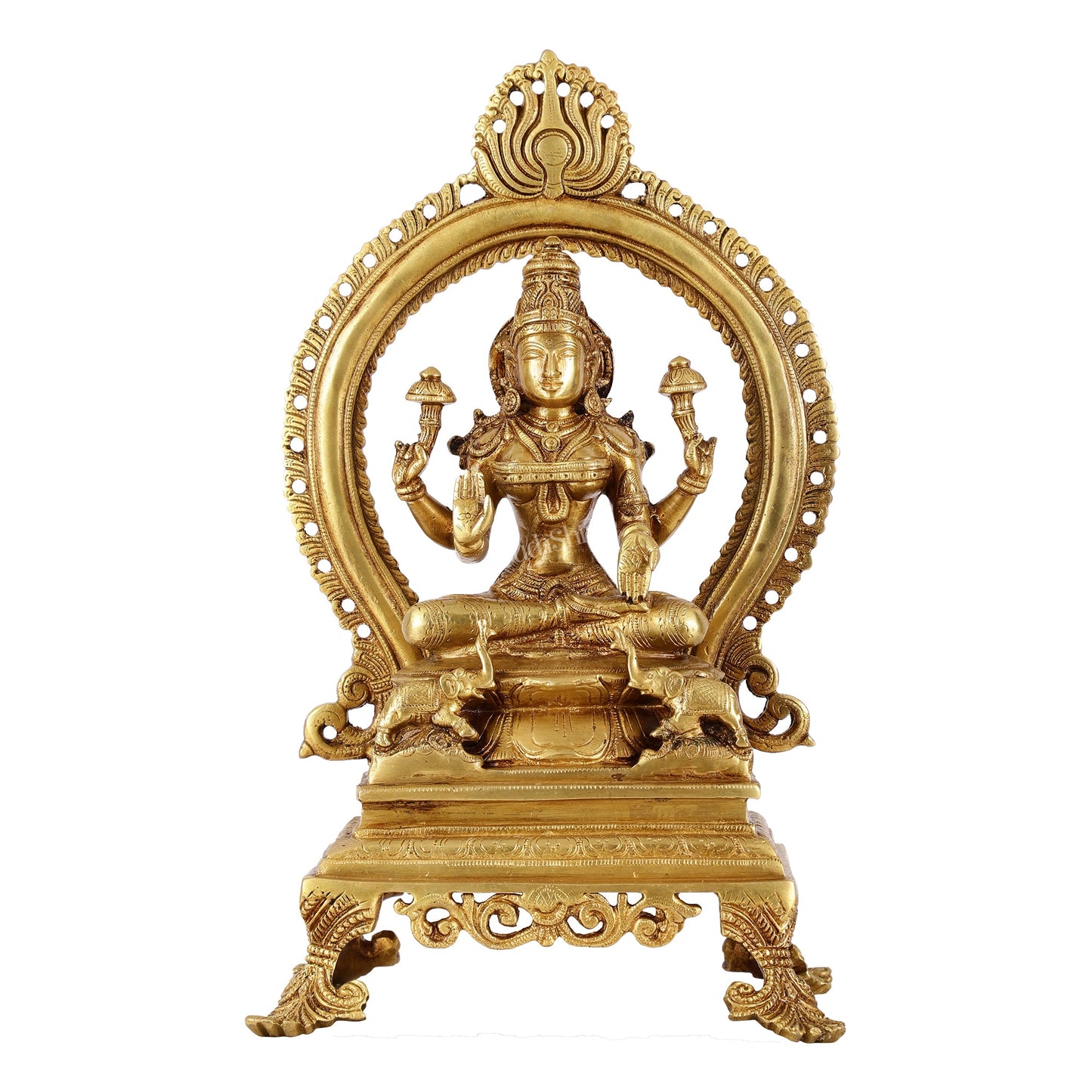 Divine Brass Lakshmi Idol 15 inch - Budhshiv.com
