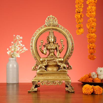 Divine Brass Lakshmi Idol 15 inch - Budhshiv.com