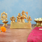 Divine Brass Shiv Parivar Statue 5" - Budhshiv.com