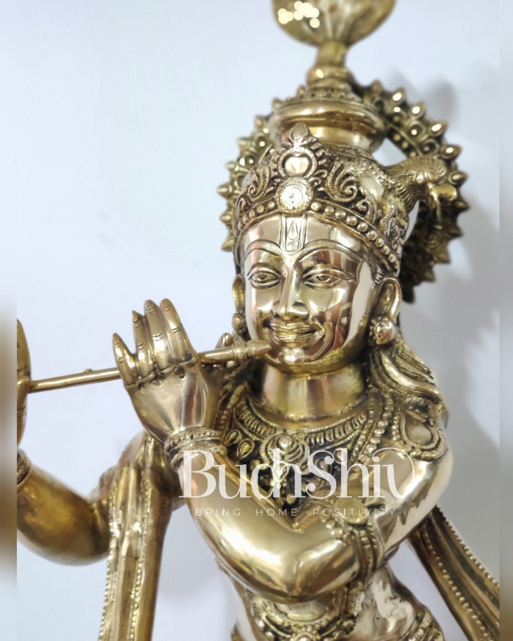 Divine Large Lord Krishna Statue - 36x14x8 Inch - Budhshiv.com