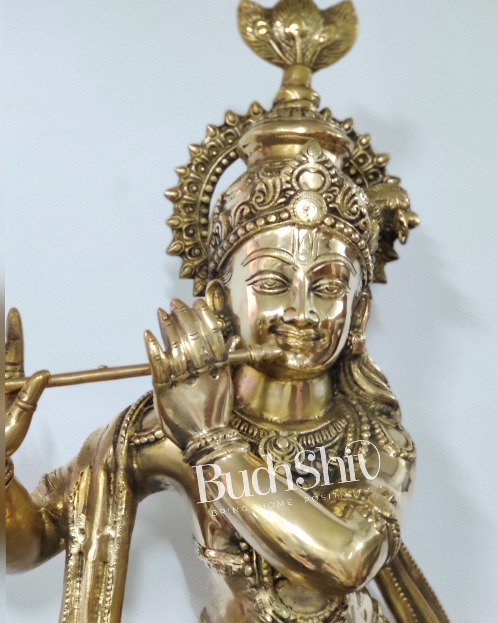 Divine Large Lord Krishna Statue - 36x14x8 Inch - Budhshiv.com