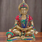 Divine Lord Hanuman in meditation Brass Idol 9.5" Tall | - Budhshiv.com