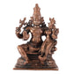 Divine Pure Copper Vishnu Lakshmi Idol - 4 inch - Budhshiv.com
