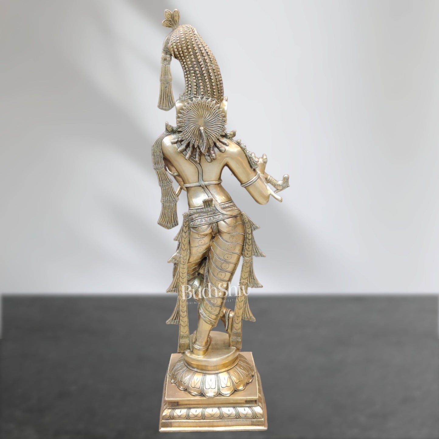 Divine Superfine brass Krishna Murlidhar Idol | 36 inch/ 3 feet - Budhshiv.com