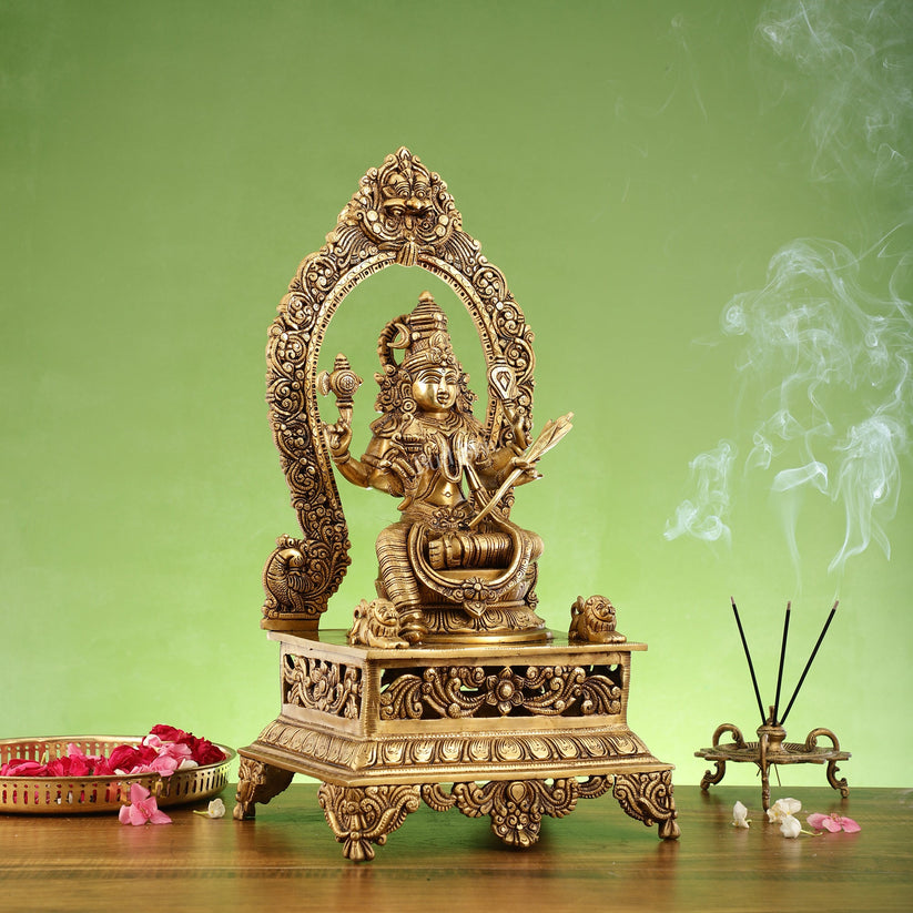 Elegant 20.5 Inch Brass Lalitha Devi Rajarajeshwari Kamakshmi Amman Id ...