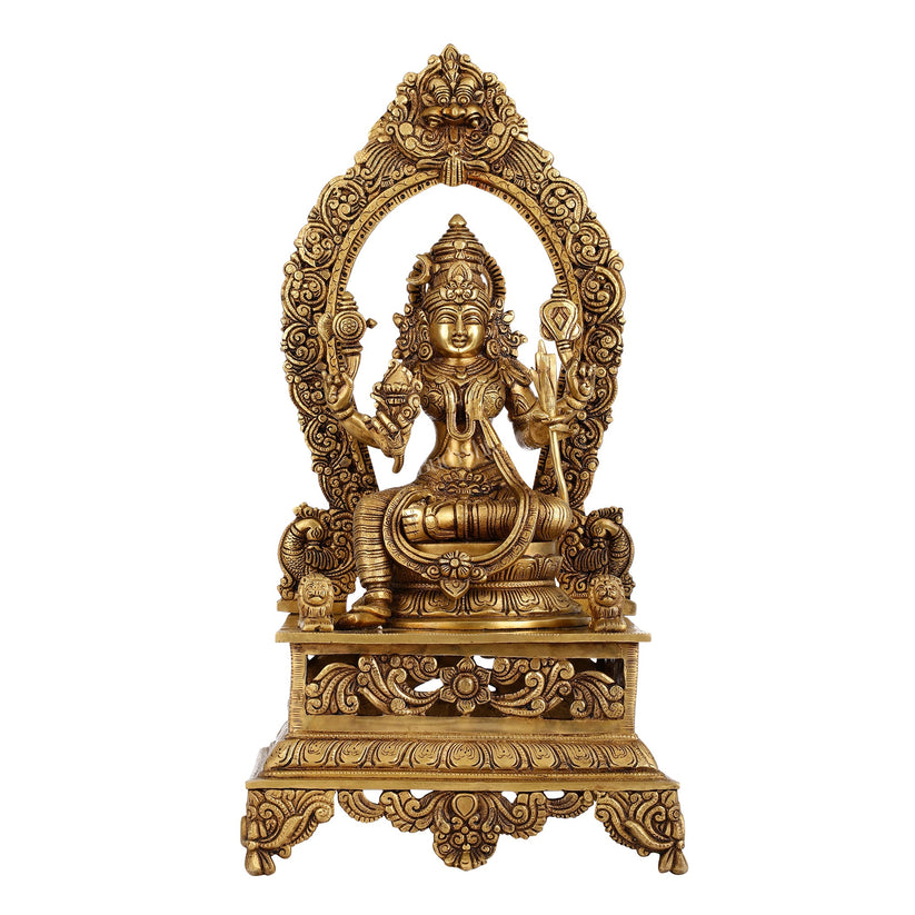 Elegant 20.5 Inch Brass Lalitha Devi Rajarajeshwari Kamakshmi Amman Id ...