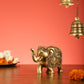 Elegant Brass Elephant statue - 7 inch - Budhshiv.com