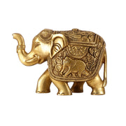Elegant Brass Elephant statue - 7 inch - Budhshiv.com