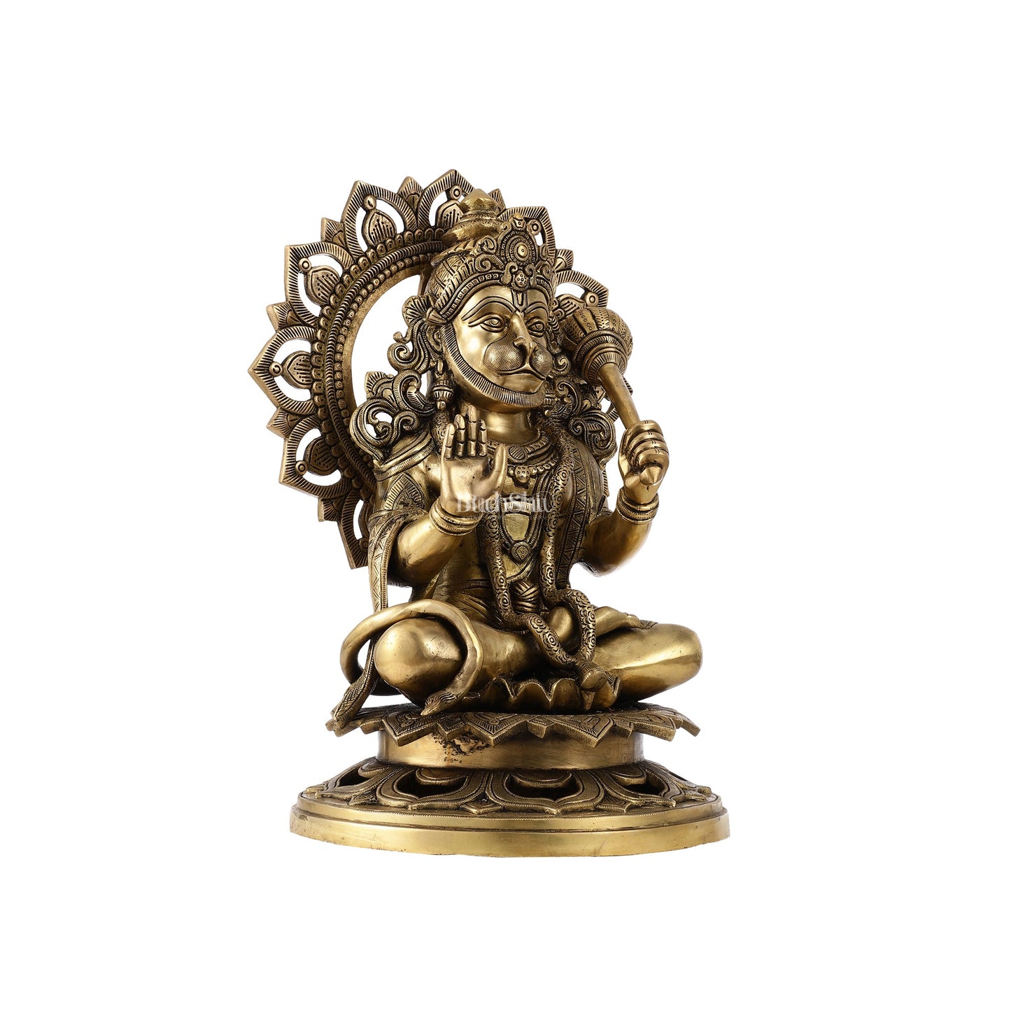 Elegant Brass Lord Hanuman Statue - 18 inch - Budhshiv.com