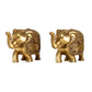 Elegant Pair of Brass Elephants - 7 inch - Budhshiv.com