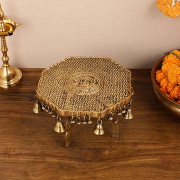 Elephant brass chowki 12 inch - Budhshiv.com