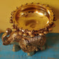 Engraved Elephant brass urli Golden shine - Budhshiv.com