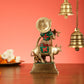 Exquisite 10-Inch Brass Krishna with Cow Stonework - Budhshiv.com