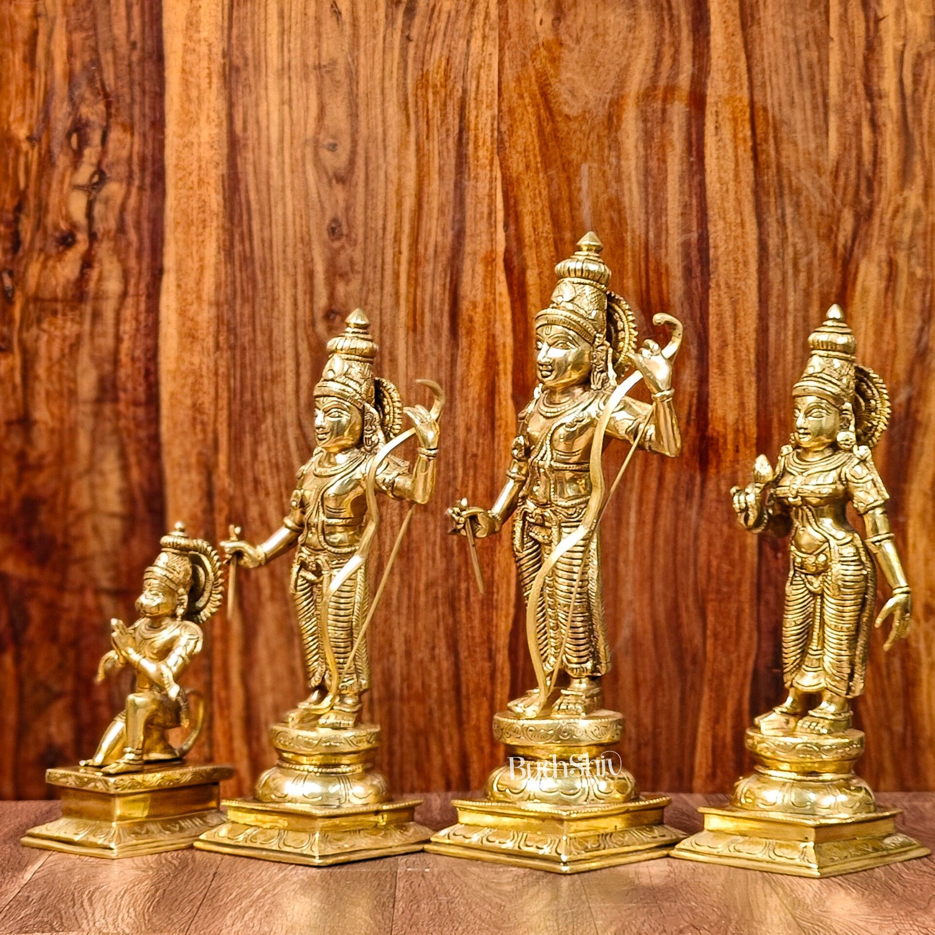 Exquisite 18-Inch Brass Ramdarbar Statues - Budhshiv.com