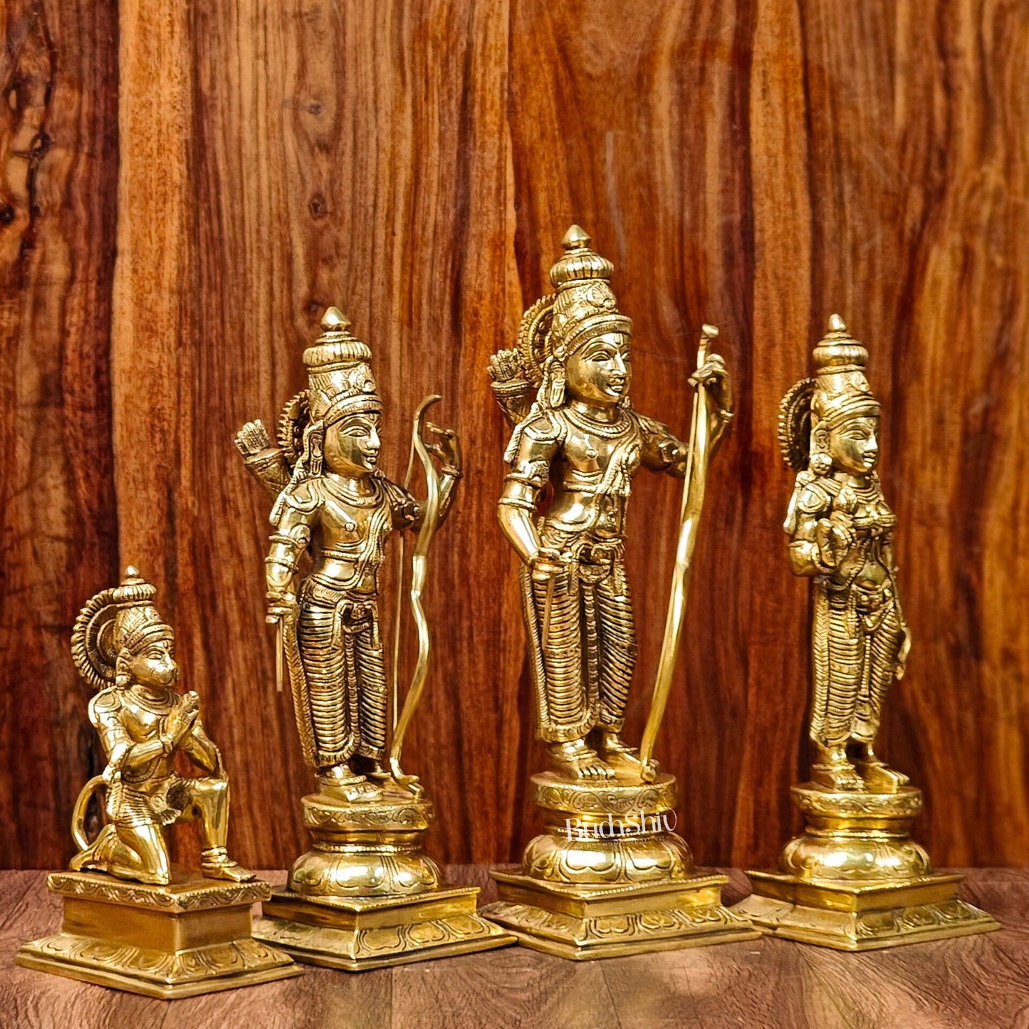 Exquisite 18-Inch Brass Ramdarbar Statues - Budhshiv.com