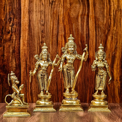 Exquisite 18-Inch Brass Ramdarbar Statues - Budhshiv.com