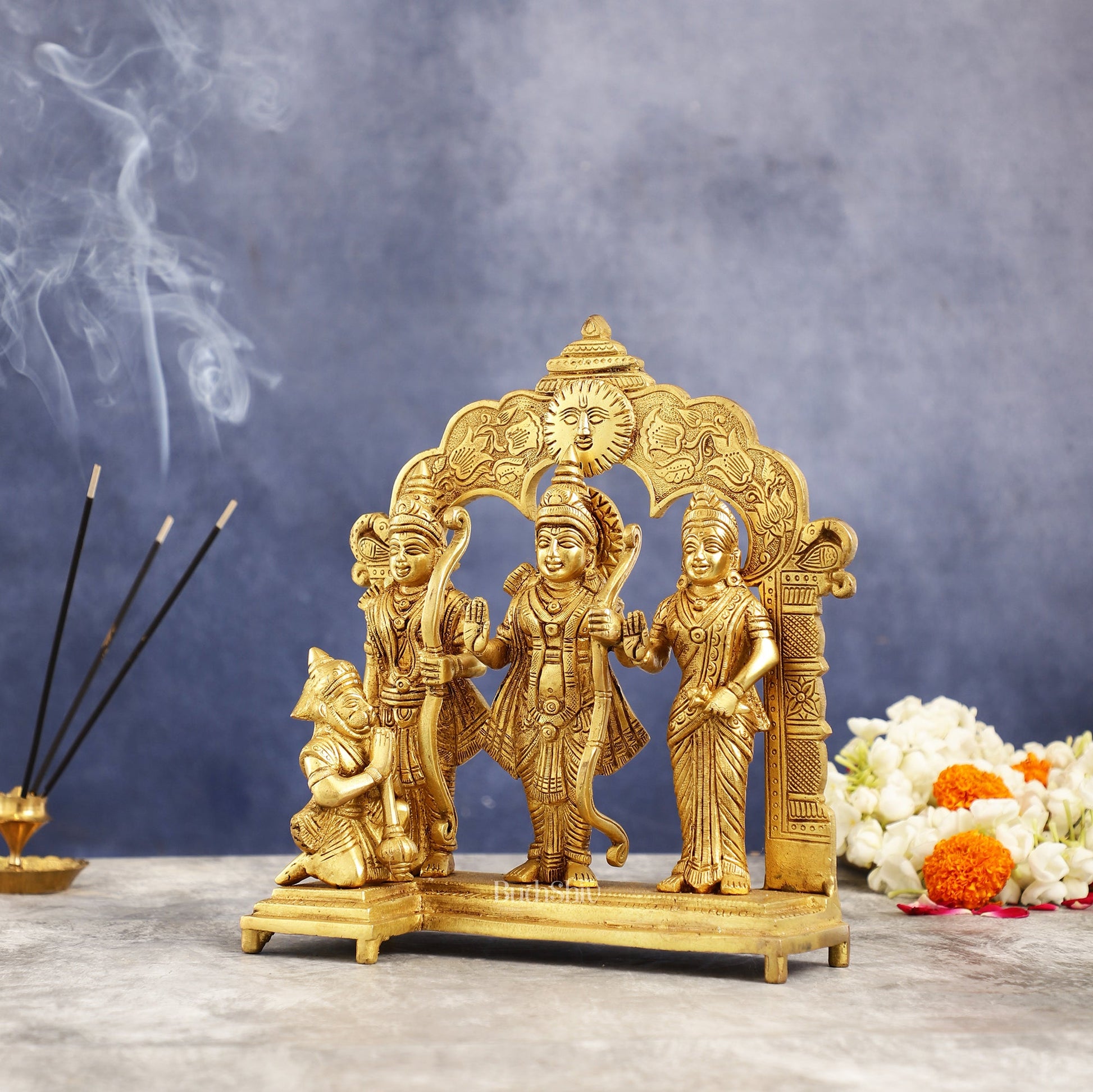 Exquisite 9.5 Inch Pure Superfine Brass Ramdarbar Idol - Budhshiv.com