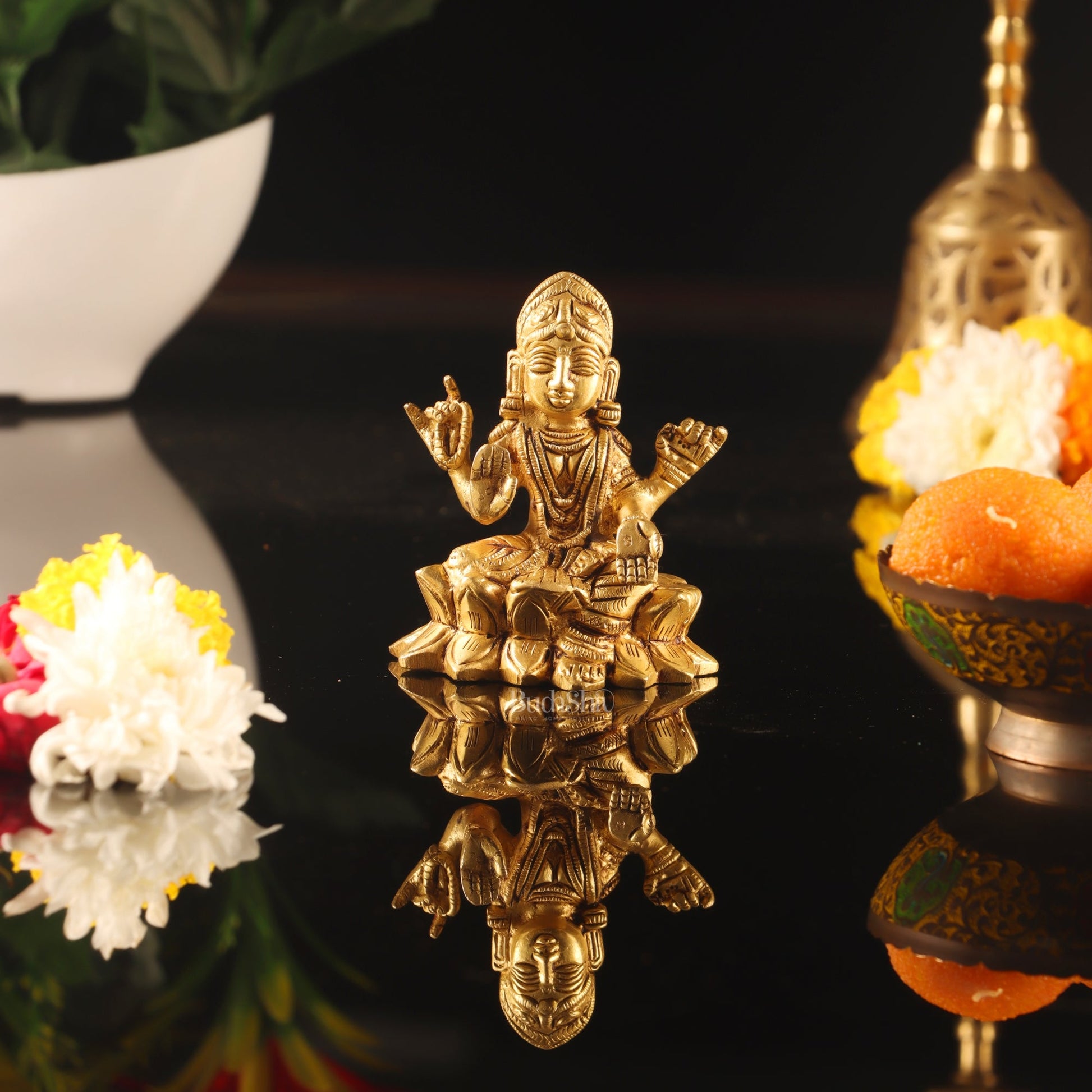 Exquisite Balambigai Brass Statue | High-Quality Craftsmanship | Perfect for Home, Office, or Puja Room 3 inch - Budhshiv.com