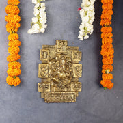 Exquisite Brass Ganesha Wall Hanging - 7 Inch - Budhshiv.com