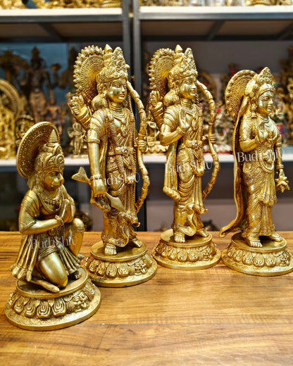 Exquisite Brass Ram Darbar Idols Set - 16" - Budhshiv.com