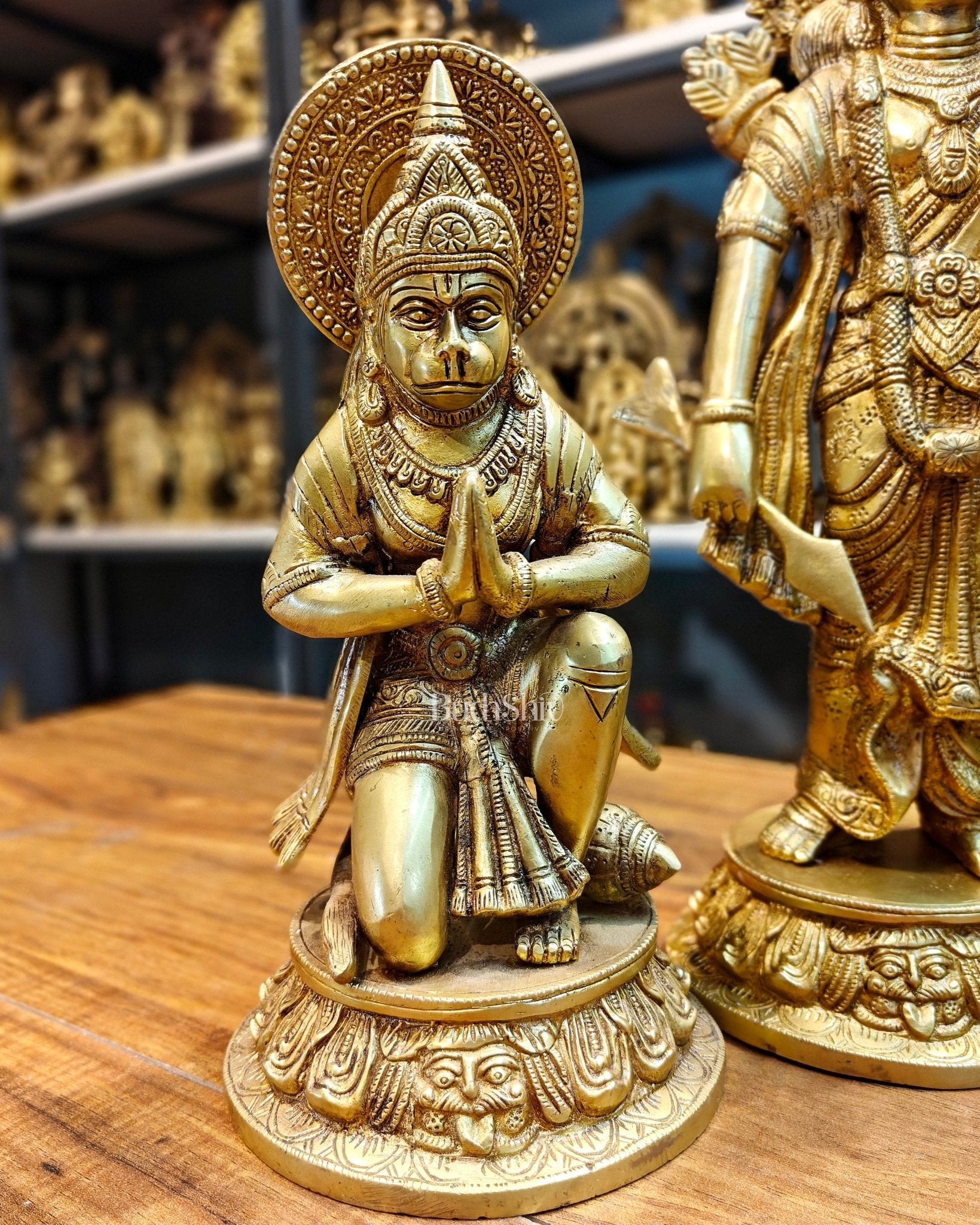 Exquisite Brass Ram Darbar Idols Set - 16" - Budhshiv.com