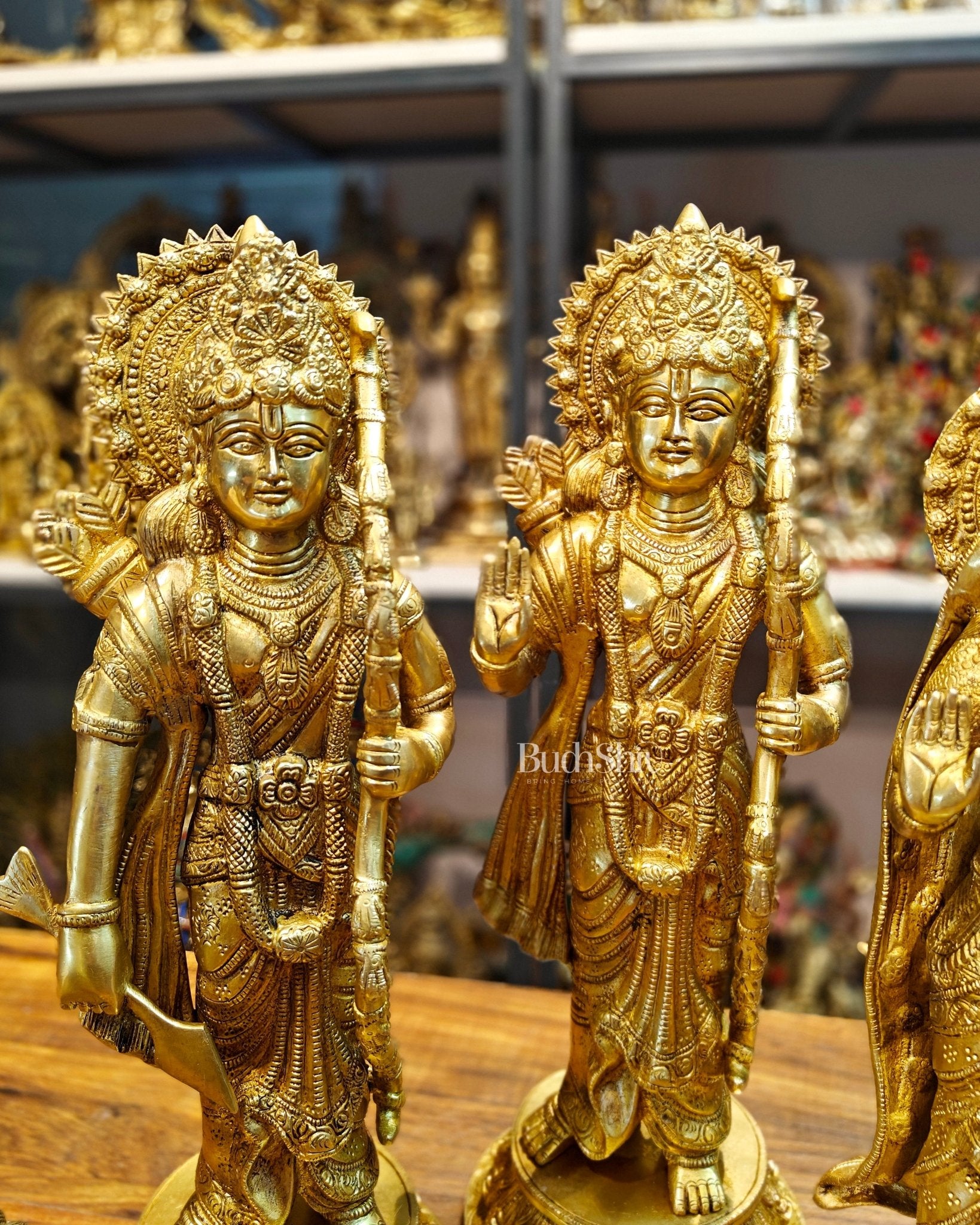 Exquisite Brass Ram Darbar Idols Set - 16" - Budhshiv.com