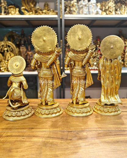Exquisite Brass Ram Darbar Idols Set - 16" - Budhshiv.com
