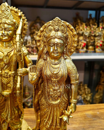 Exquisite Brass Ram Darbar Idols Set - 16" - Budhshiv.com