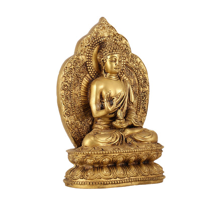 Exquisite Brass Superfine Buddha Statue | 10.5" - Budhshiv.com