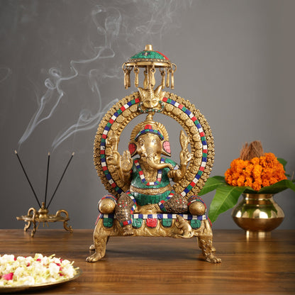 Exquisite Handcrafted Lord Ganesha Statue - 18 inch - Budhshiv.com