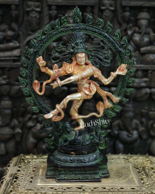 Exquisite Handcrafted Nataraja Statue - 21" Height - Budhshiv.com