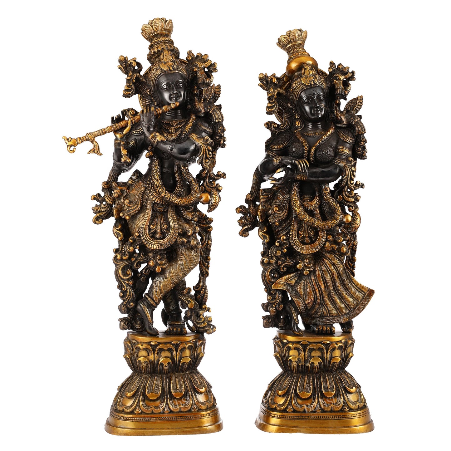 Exquisite Handmade Radha krishna Idol 29 inch - Budhshiv.com