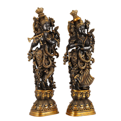 Exquisite Handmade Radha krishna Idol 29 inch - Budhshiv.com