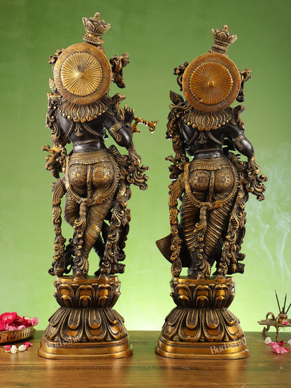 Exquisite Handmade Radha krishna Idol 29 inch - Budhshiv.com