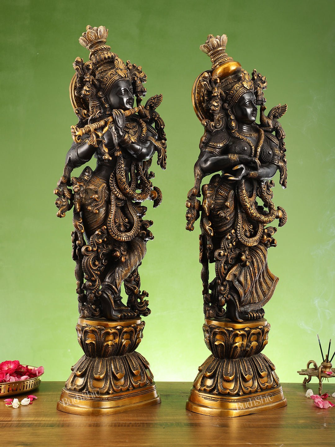 Exquisite Handmade Radha krishna Idol 29 inch - Budhshiv.com