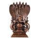Exquisite Pure Copper Lord Ganesha Statue with Adishesha Nag - 6" - Budhshiv.com