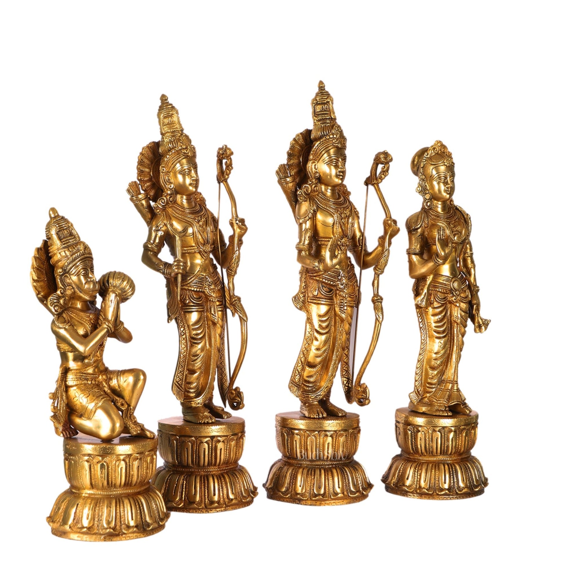Exquisite Ram Darbar Set Superfine Brass idols 24" - Budhshiv.com