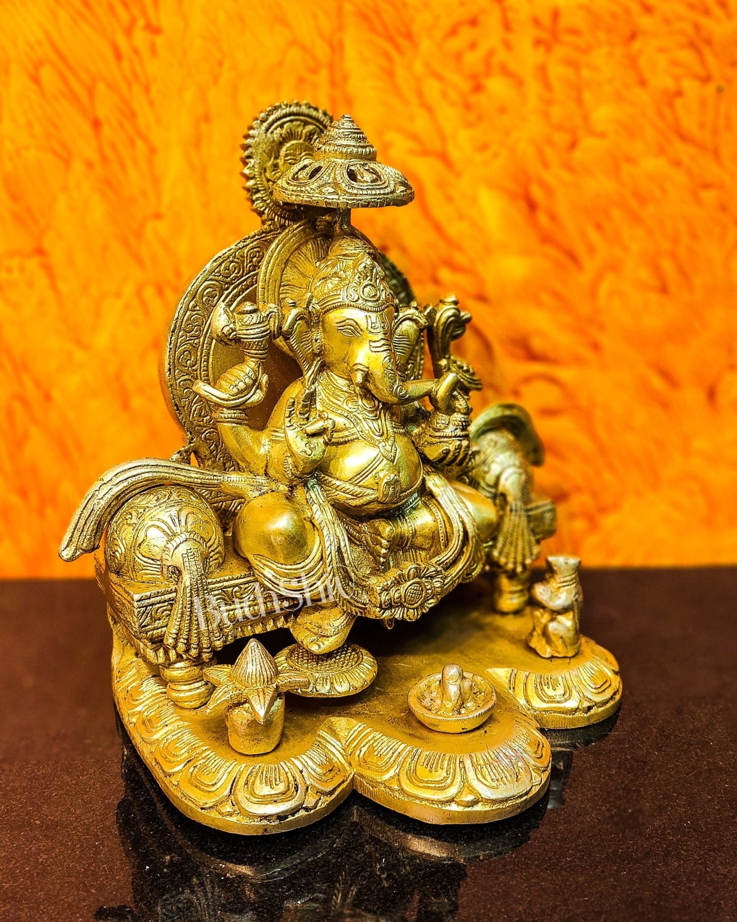 Fine Brass Handcrafted Lord Ganesha Statue - Exquisite Artistry - Budhshiv.com