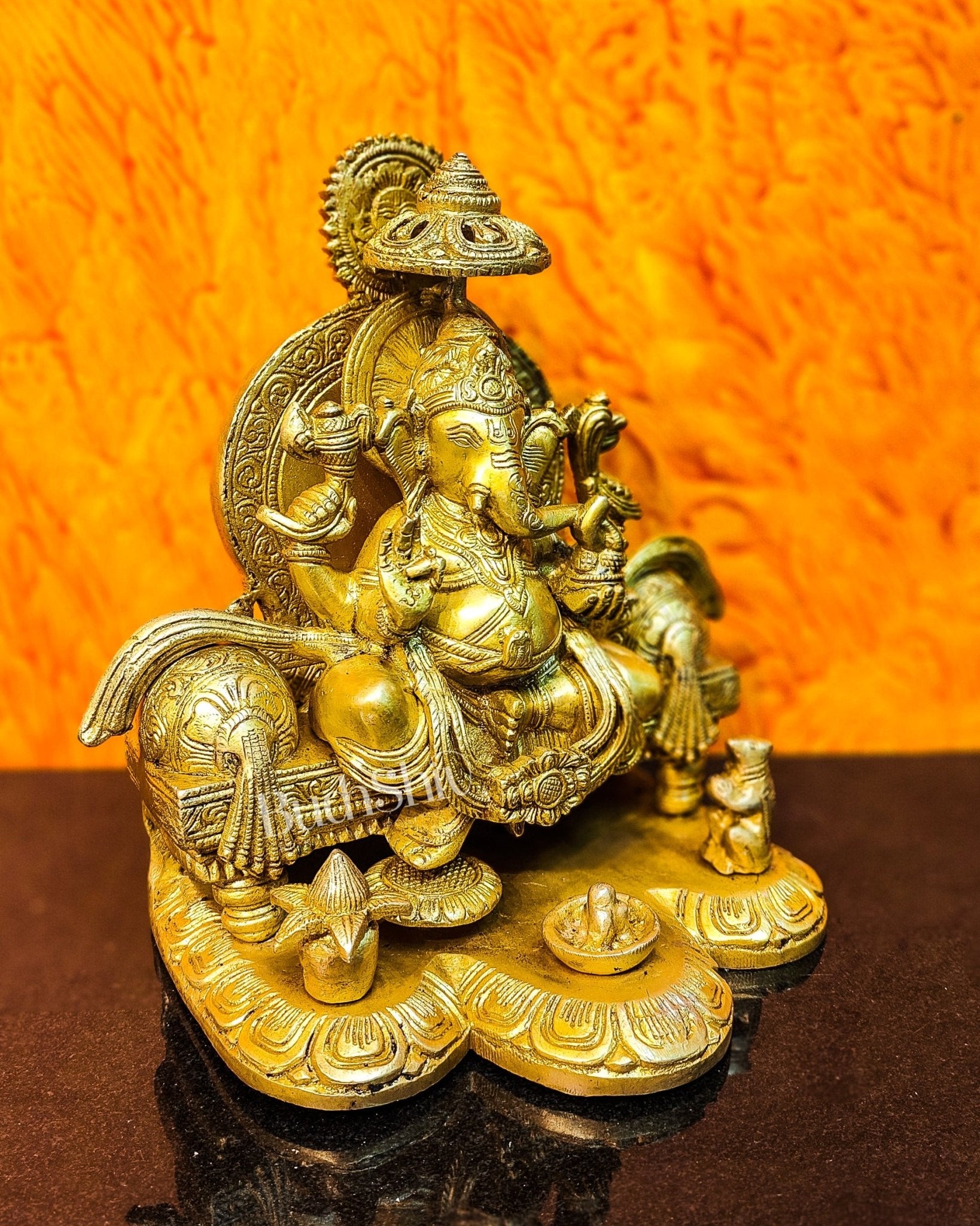Fine Brass Handcrafted Lord Ganesha Statue - Exquisite Artistry - Budhshiv.com
