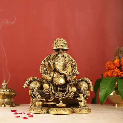 Fine Brass Handcrafted Lord Ganesha Statue - Exquisite Artistry - Budhshiv.com